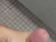 Cockdevotee Jerk Off In Public Restroom Stall