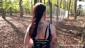 German Milf Julia Exclusiv receives a warm cum on her big fake tits! StevenShame