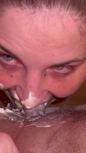 Spectacular moment from &quot;Throatpie blowjob and rimming pov compilation&quot;