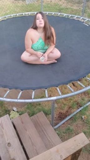 Sexy Smoking on Trampoline, then I BOUNCE for you!! - -TEASER!
