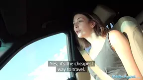 Public Sex Hitchhiking Student Fucks Fat Cock