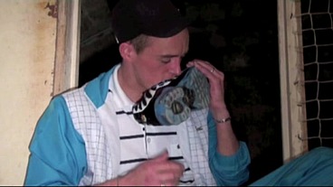 sneaker scally boy in joggin fucked by a scally boy