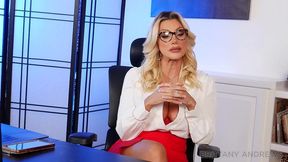 brittany andrews takes a dildo between her big boobs!