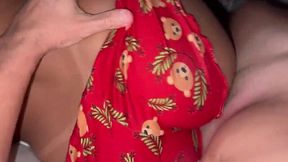Teasing wife flaunts shorts to get her man off