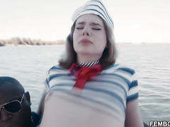 Harrison Feels and Yuna's energetic foreplay and sex right there on the deck