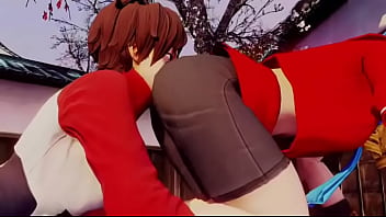 Sakura worshipping Karin&#039_s ass