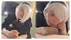 Nier Automata 2b Cosplay, Hentai Cosplayer&#039;s Blowjob And Fuck Part.7