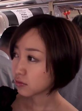 Crowded Bus Tension, Young Wife Stays Still as a Risky Moment Unfolds Beside Her Husband - Scene 1