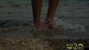 Giggles'_ Feet Get Sandy At The Beach
