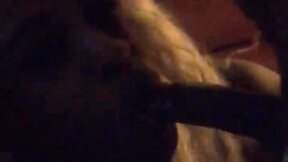 Having fun swallowing this 11inch cock sloppy toppy