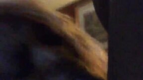 Having fun swallowing this 11inch cock sloppy toppy