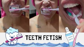 Brushing my teeth