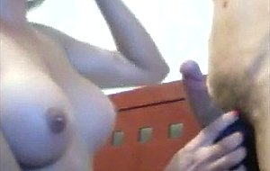 Amateur blonde tranny and chap fuck