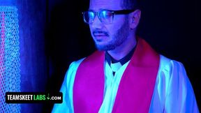 TeamSkeet Labs Naughty Blonde Petite Confesses Her Sins And Gets Forgiveness From The Horny Priest