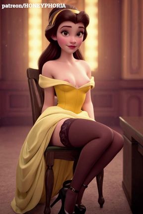 Belle from Beauty and the Beast 3D cartoon animation