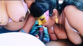 Telugu Threesom StepFamily Wife Husbend and Bhabi Crezy Fucking Telugu Dirty Talks.