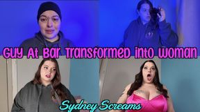 Guy at Bar Transformed into Woman - Jerk Guy Goes to Bar and Has a Magic Spell Cast That Turns Him into Hot Busty Babe Sydney Screams - Gender Transformation Fantasy, Magic Transformation - HD 720 MP4