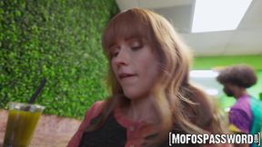 Wynn Rider spread her legs for a big dick publicly at a juice bar