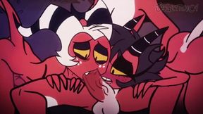 Helluva Boss 3some Blitzo X Moxxie X Millie Mmf