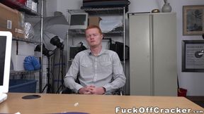 Redhead guy tempted by cash pleasures a monster black dick