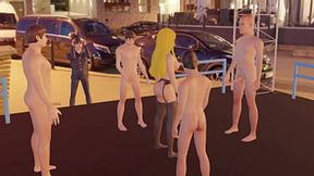 Lulu do a erotic dance in red lingerie on stage and her fans will enjoy her gorgeous body in public