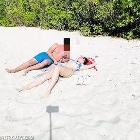 Wife gets fucked by a stranger at the beach while hubby is recording, cuckold wife, cuckold husband, share my wife, slut