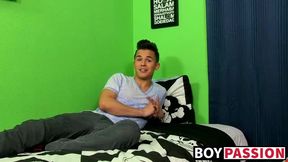 Andy Taylor jerks off and slides dildo in ass until jizzing
