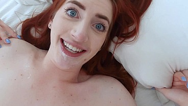 Redhead White Girl with Big Ass Getting Her Pretty Pussy Fucked