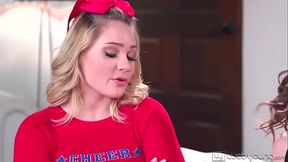 Hannah Hays, Hadley Viscara and Elena Koshka in a Hot Threesome on the Couch