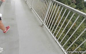 TEST OF COURAGE! Truck driver fucks me anal on the highway bridge !!