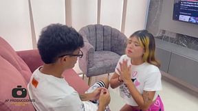 Casero brother hammers Latina stepsister's tight ass