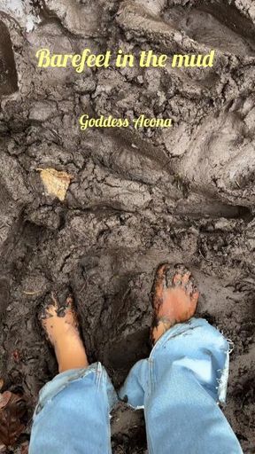 Barefeet in the mud