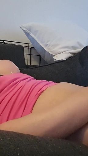 Valkyria Domina masturbate her big cock