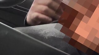 Amateur straight stranger jerks and sucks big cocks in the car - cumming blowjob & cruising