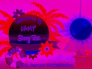 The recording through the loudspeakers at Camp Sissy Boi as all the sissies suck cock for Mistress