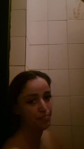 Wife Leaves Work and Stops by a Porn Theater to Suck off Strangers and Take Their Loads!