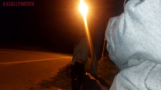 ავტობუსის გაჩერებაზე უცხოს ვაჩვენე უკანალი