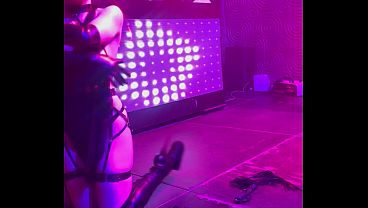Unparallelled Renata Fox performs on the stage of a nightclub