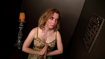 Nicki Blue Deep Throats Big Cock Gloryhole Load