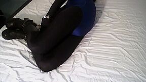 Hogcuffed Self Bondage In Lycra