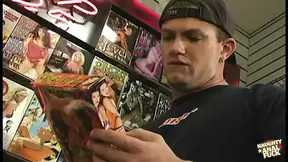 Club babe sucks huge cock in public