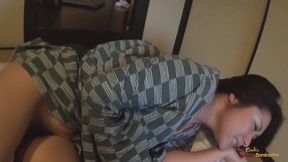 Threeway sex with two brunette sluts after they suck a dick