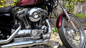 Skinny babe on the bike