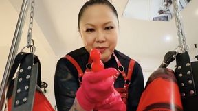 Asian Dominatrix - Anal Training Latex Slut (POV)