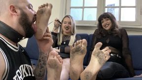 Gothic Girls - Spit Humiliation and Slave Clean Dirty feet FULL HD