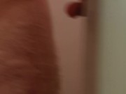 Visibly throbbing clit in public toilet - FTM F2M trans big huge clit