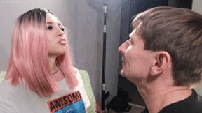 Amazing video! Spat 65 times! b79 Princess Bertie I relax, I like to watch a movie and spit in the slave's face this is our best