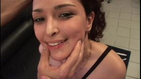 Brunette babe gets hard fisted