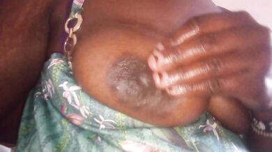 Rubbing my sexy boobs till I get wet