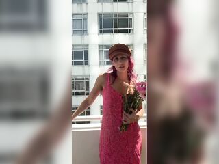 BALCONY EXHIBITIONIST! Tiny redhead widening her legs for a toy session outdoors ????️????????